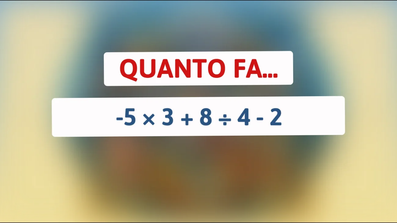"Se riesci a risolvere questo semplice calcolo, sei tra le menti più brillanti: metti alla prova il tuo QI con questo indovinello matematico!""