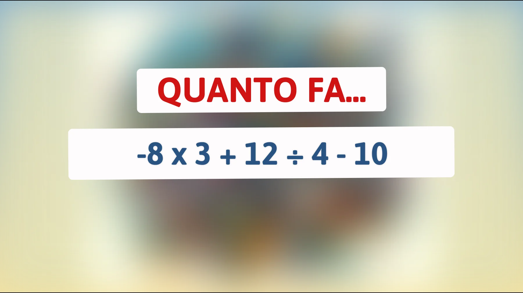 "Supera il 99% delle persone: Risolvi questo semplice ma incredibilmente ingannevole indovinello matematico!""